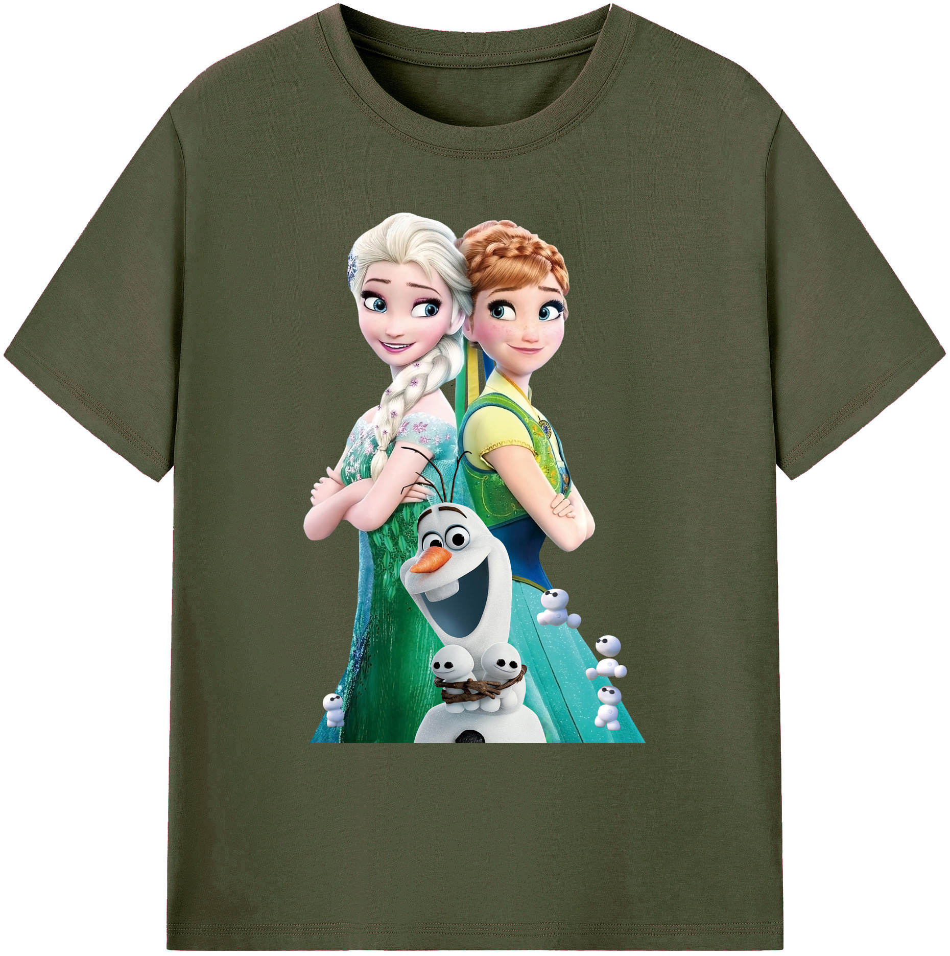 （画像用） アナと雪の女王 アンナ エルサ Frozen Anna Elsa 綿100％ メンズ半袖Tシャツ｜肌触りやわらか＆通気性